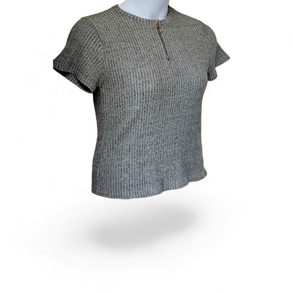H&M Gray Ribbed Crop Top - Picture 3 of 12